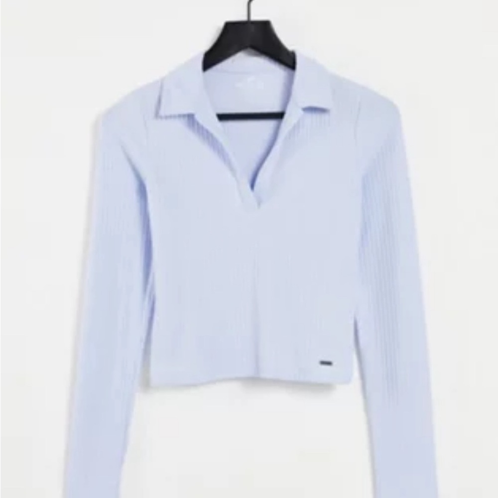 Hollister ribbed collared shirt.